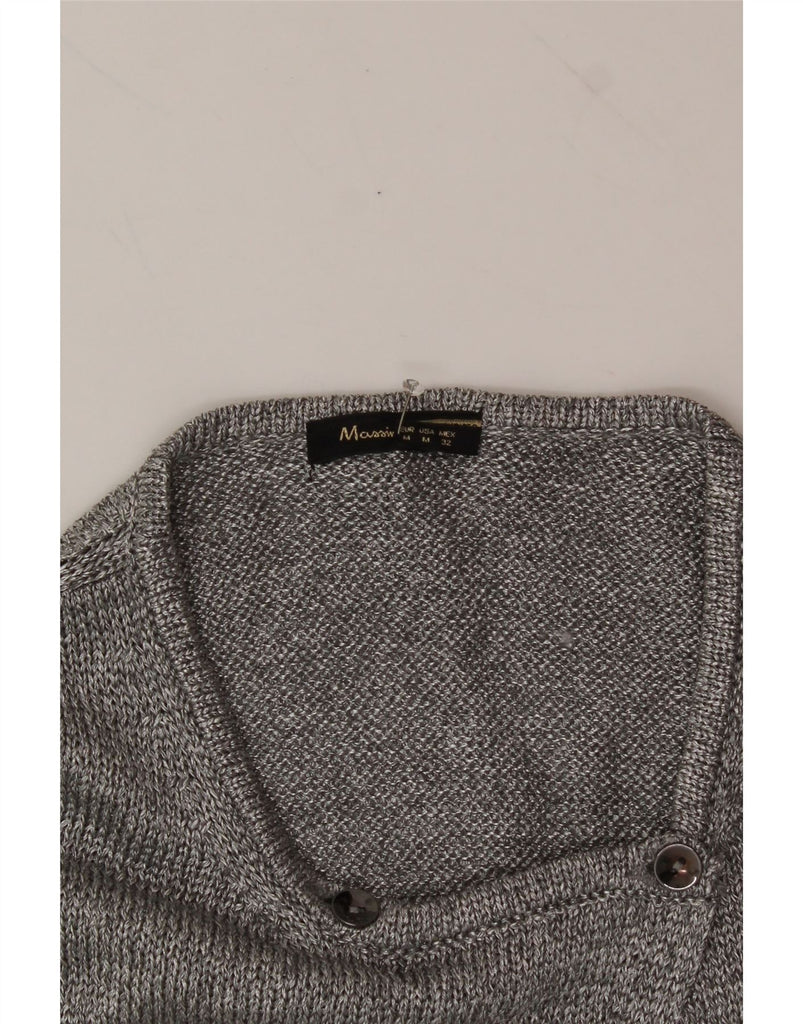MASSIMO DUTTI Womens Cardigan Sweater UK 14 Medium Grey Vintage Massimo Dutti and Second-Hand Massimo Dutti from Messina Hembry 