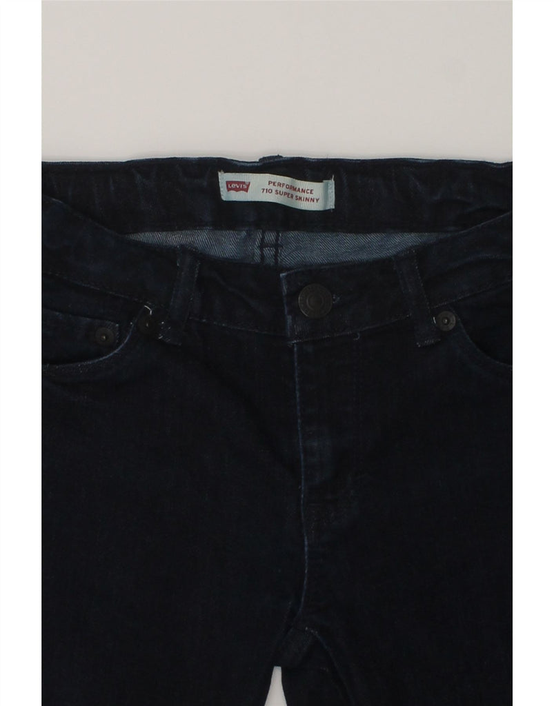 LEVI'S Girls 710 Skinny Jeans 9-10 Years W24 L25  Navy Blue Cotton | Vintage Levi's | Thrift | Second-Hand Levi's | Used Clothing | Messina Hembry 