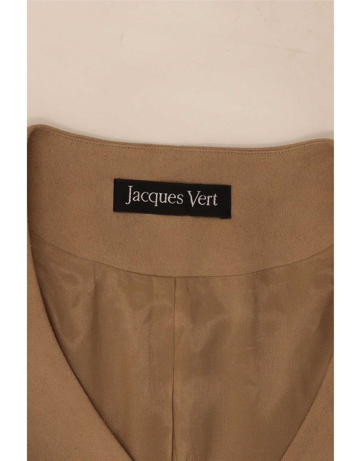 Jacques Vert Womens 4 Button Blazer Jacket UK 18 XL Beige Floral Polyester
