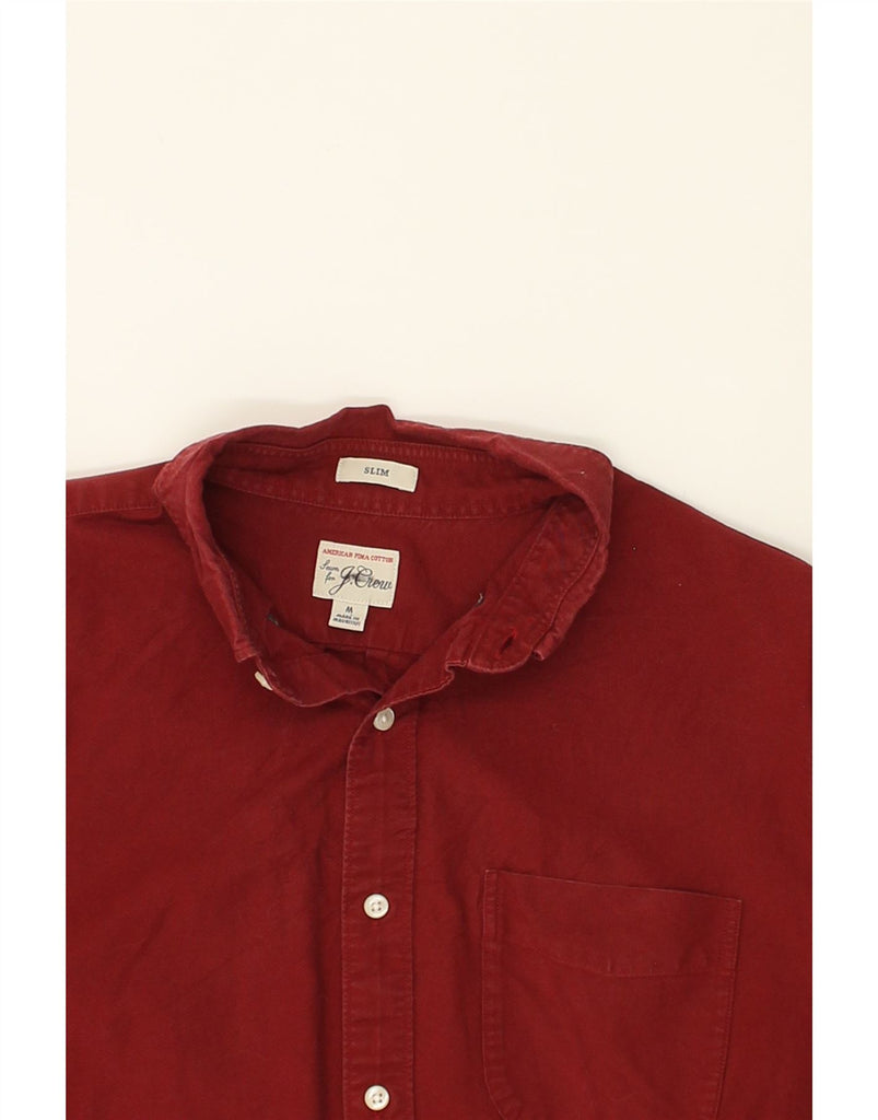 J. CREW Mens Slim Shirt Medium Maroon Cotton | Vintage J. Crew | Thrift | Second-Hand J. Crew | Used Clothing | Messina Hembry 