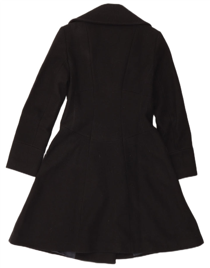 Reiss Womens Overcoat UK 10 Small Black Wool