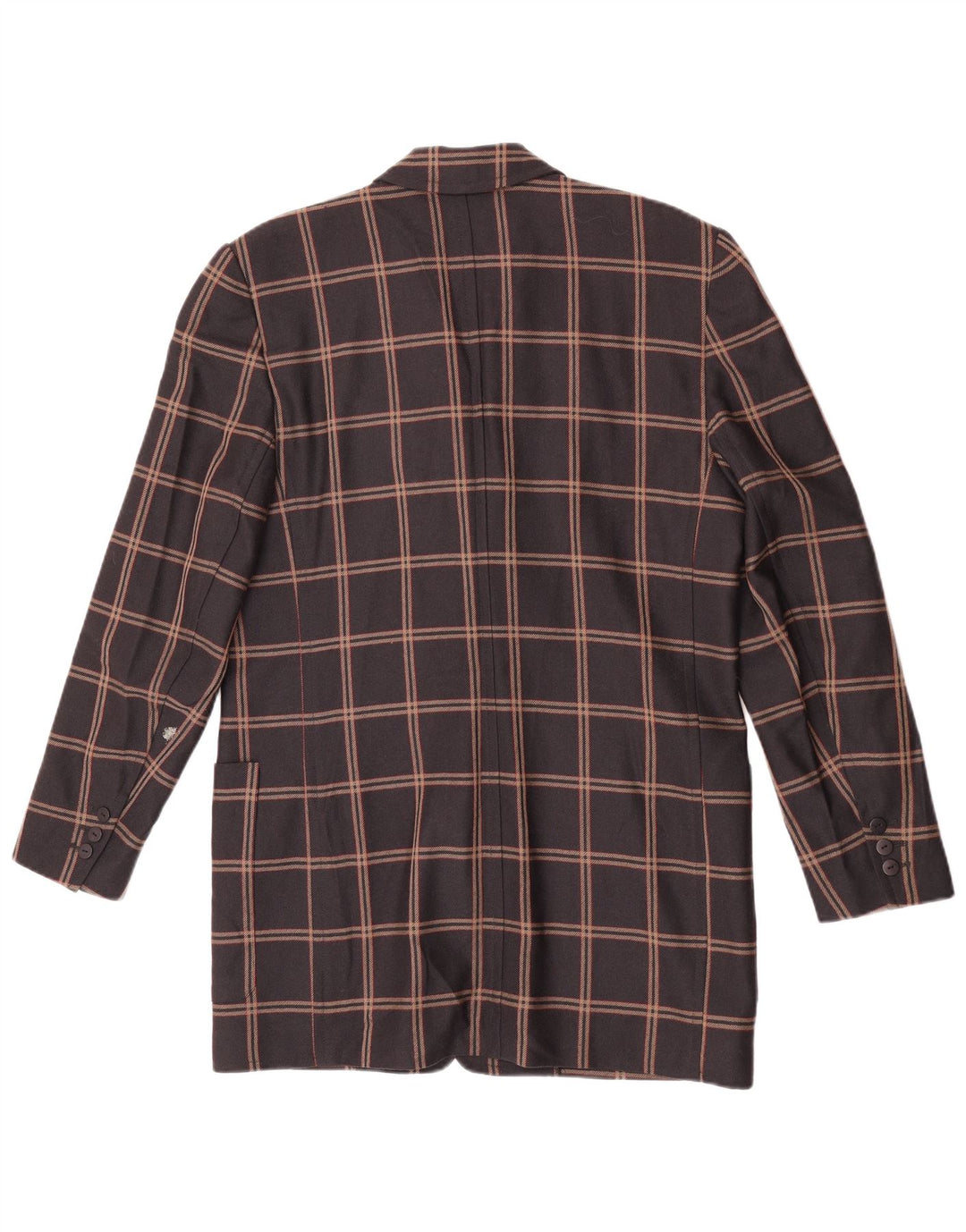 Laurel Womens Longline 3 Button Blazer Jacket EU 40 Medium Brown Plaid