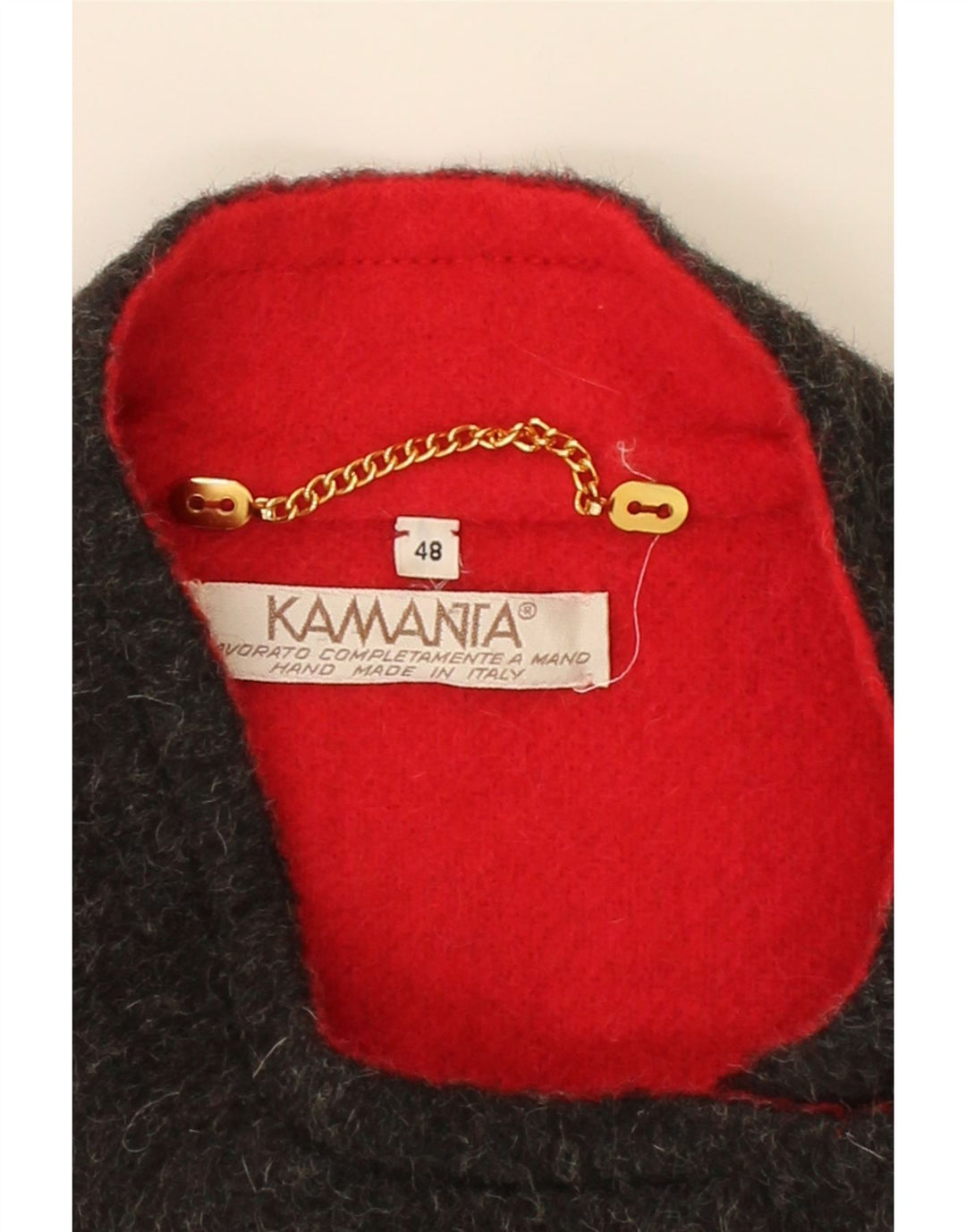 KAMANTA Womens Double Breasted Coat IT 48 XL Grey Wool Vintage Kamanta and Second-Hand Kamanta from Messina Hembry 
