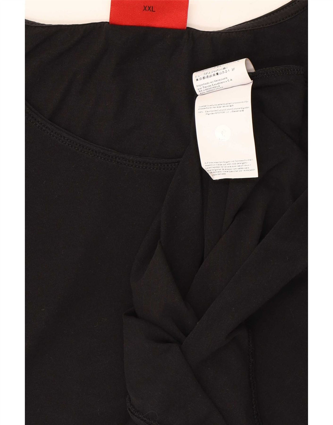 Hugo Boss Mens T-Shirt Top 2XL Black Cotton