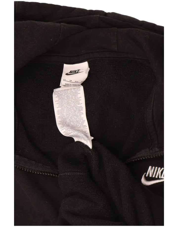 Nike Mens Zip Hoodie Sweater XS Black Cotton
