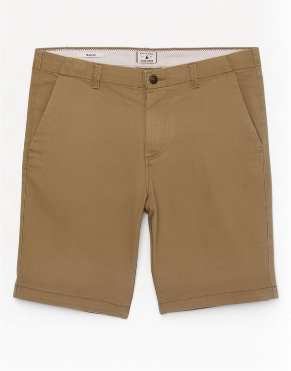 Jack & Jones Mens Regular Chino Shorts Medium W32 Khaki Cotton