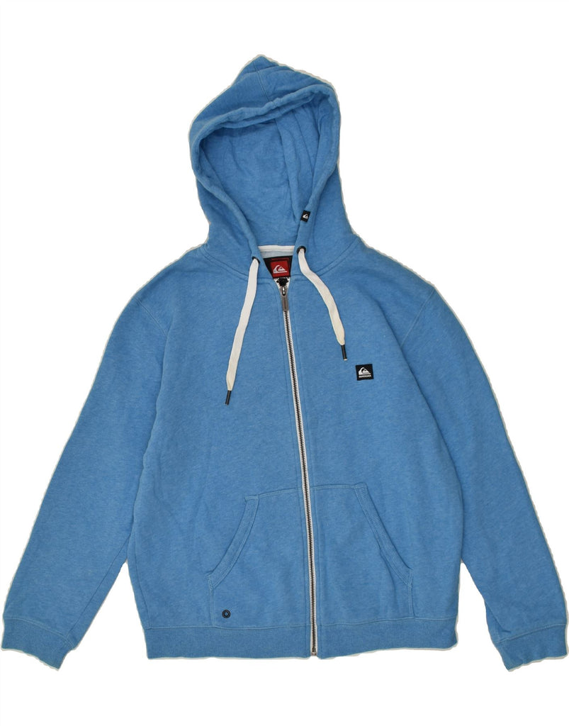 QUIKSILVER Boys Zip Hoodie Sweater 13-14 Years Blue Cotton | Vintage Quiksilver | Thrift | Second-Hand Quiksilver | Used Clothing | Messina Hembry 