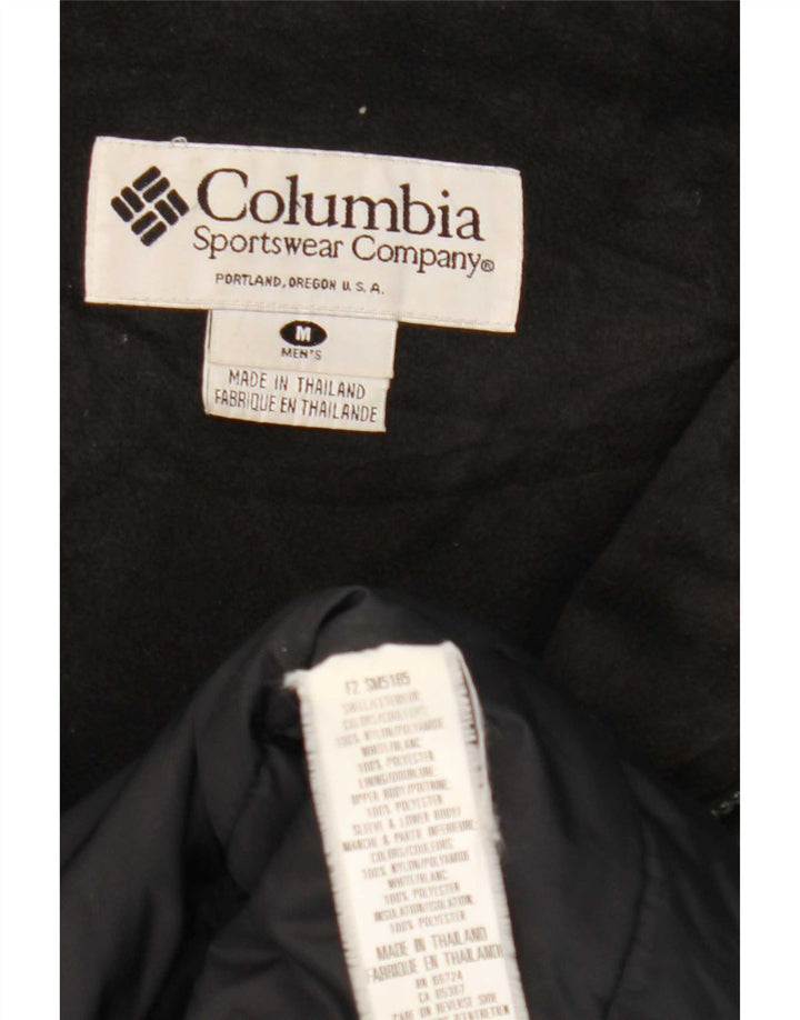 Columbia Mens Hooded Ski Jacket UK 38 Medium Green Colourblock Nylon