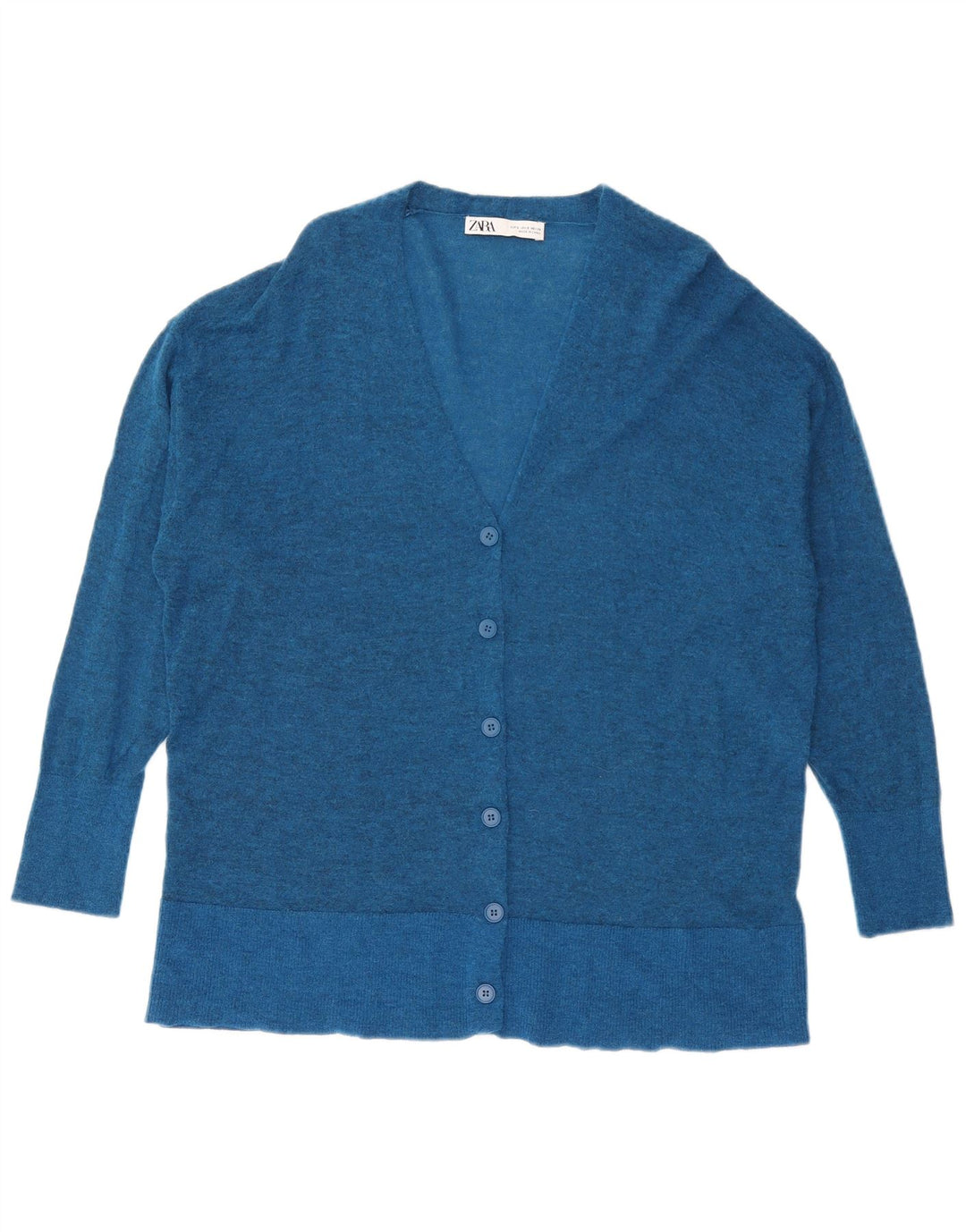 Zara Womens Oversized Cardigan Sweater UK 10 Small Blue