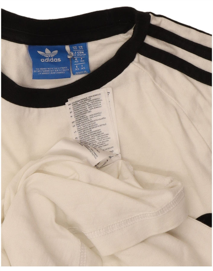 Adidas Mens Graphic Top Long Sleeve XS White Cotton