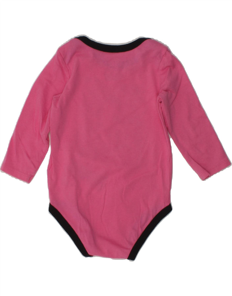 JORDAN Baby Girls Nike Air Graphic Long Sleeve Bodysuit 6-9 Months Pink | Vintage Jordan | Thrift | Second-Hand Jordan | Used Clothing | Messina Hembry 