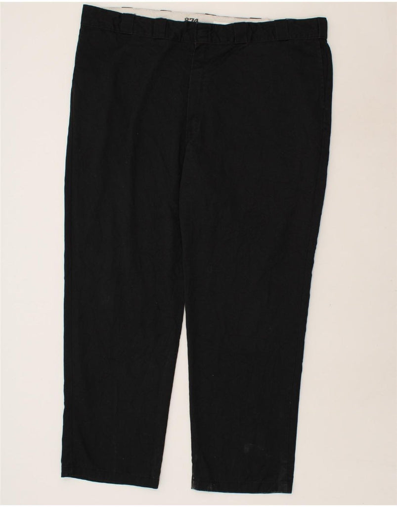 DICKIES Mens 874 Original Fit Slim Chino Trousers W48 L32 Black Polyester | Vintage Dickies | Thrift | Second-Hand Dickies | Used Clothing | Messina Hembry 