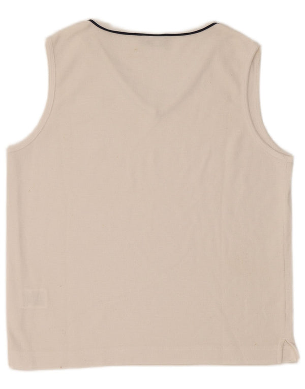 CHAMPION Girls Vest Top 13-14 Years XL White Cotton