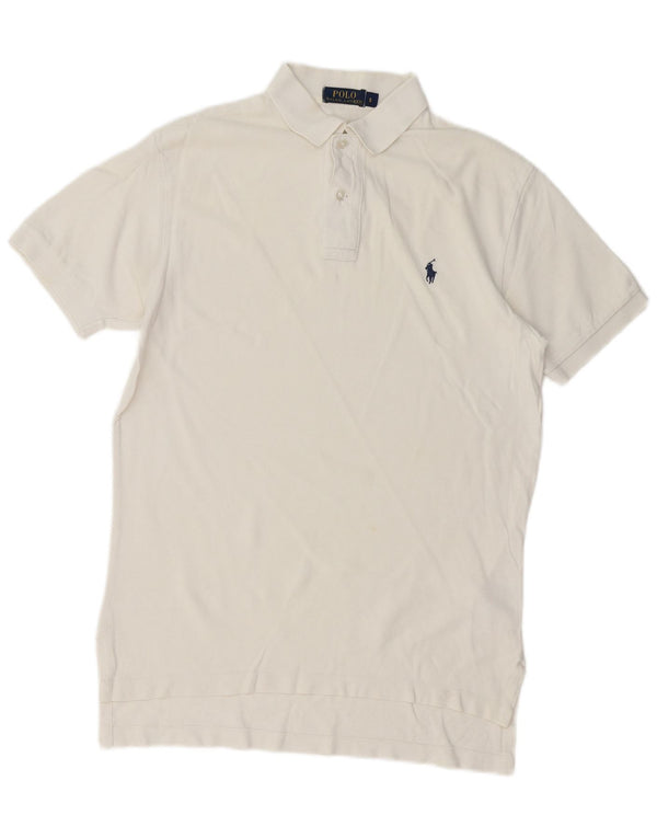 Polo Ralph Lauren Mens Polo Shirt Small White Cotton