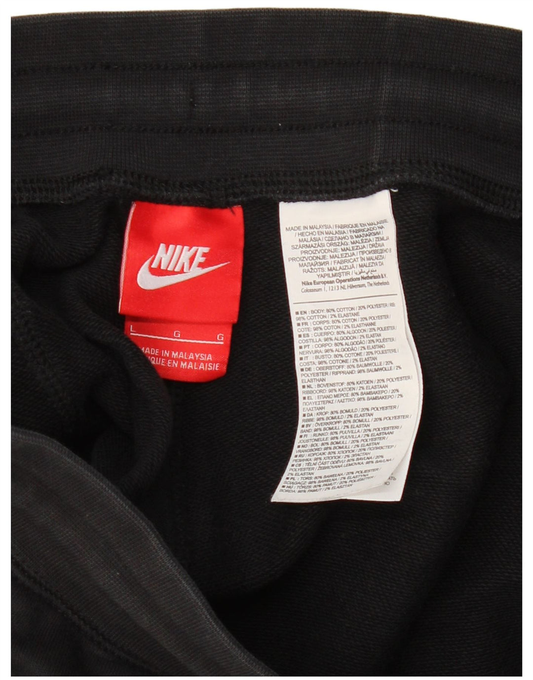 NIKE Mens Graphic Sport Shorts Large  Black Cotton