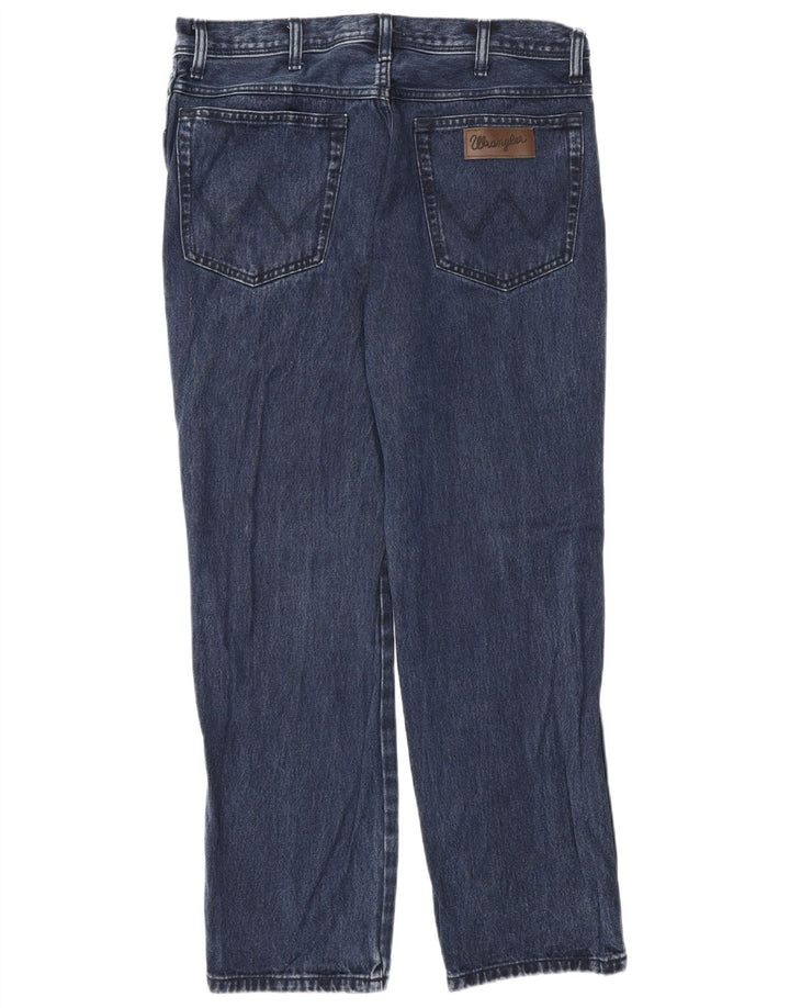 Wrangler Mens Texas Straight Jeans W34 L30 Navy Blue