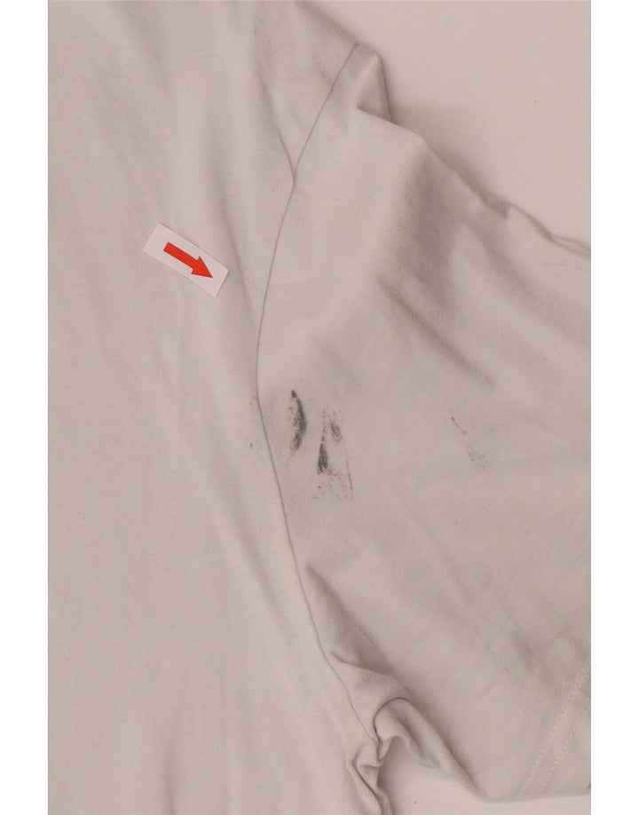 Adidas Mens Graphic T-Shirt Top Medium White Cotton