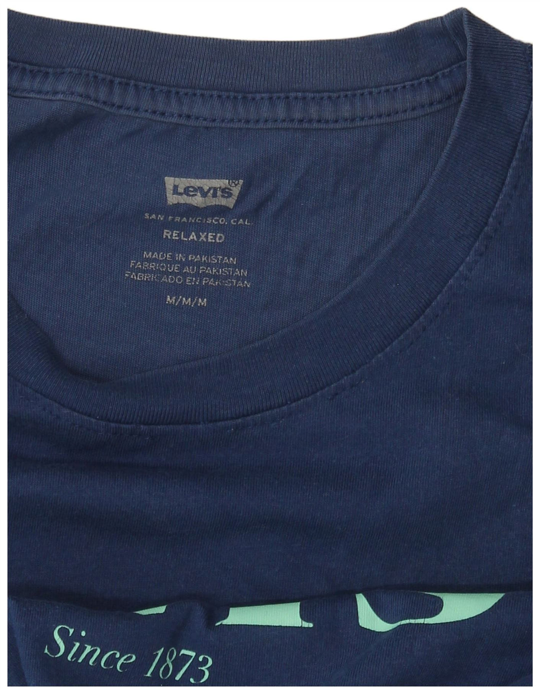 Levi's Mens Relaxed Graphic T-Shirt Top Medium Navy Blue