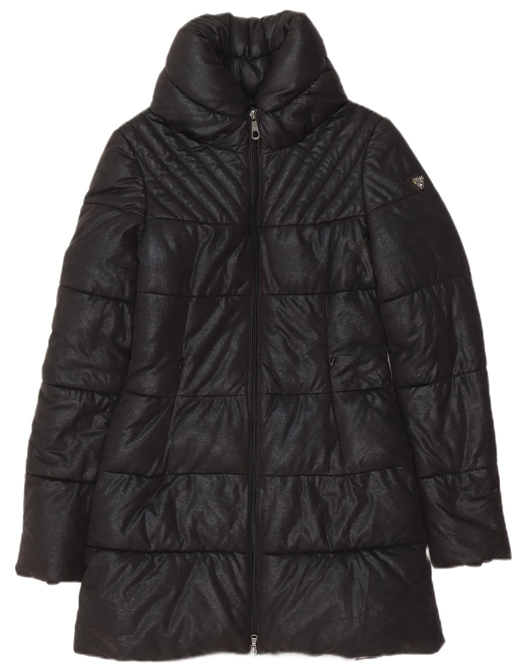 GUESS Womens Padded Coat UK 4 XS Black Polyester