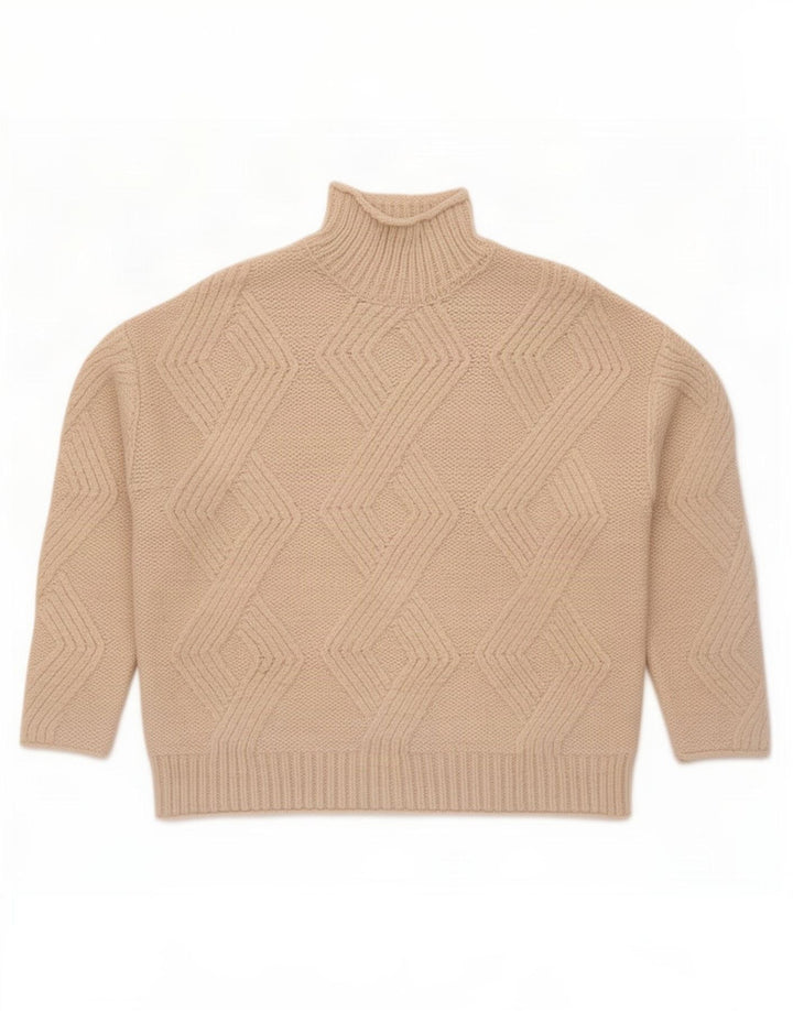 Marks & Spencer Womens Turtle Neck Jumper Sweater UK 14 Medium Off White