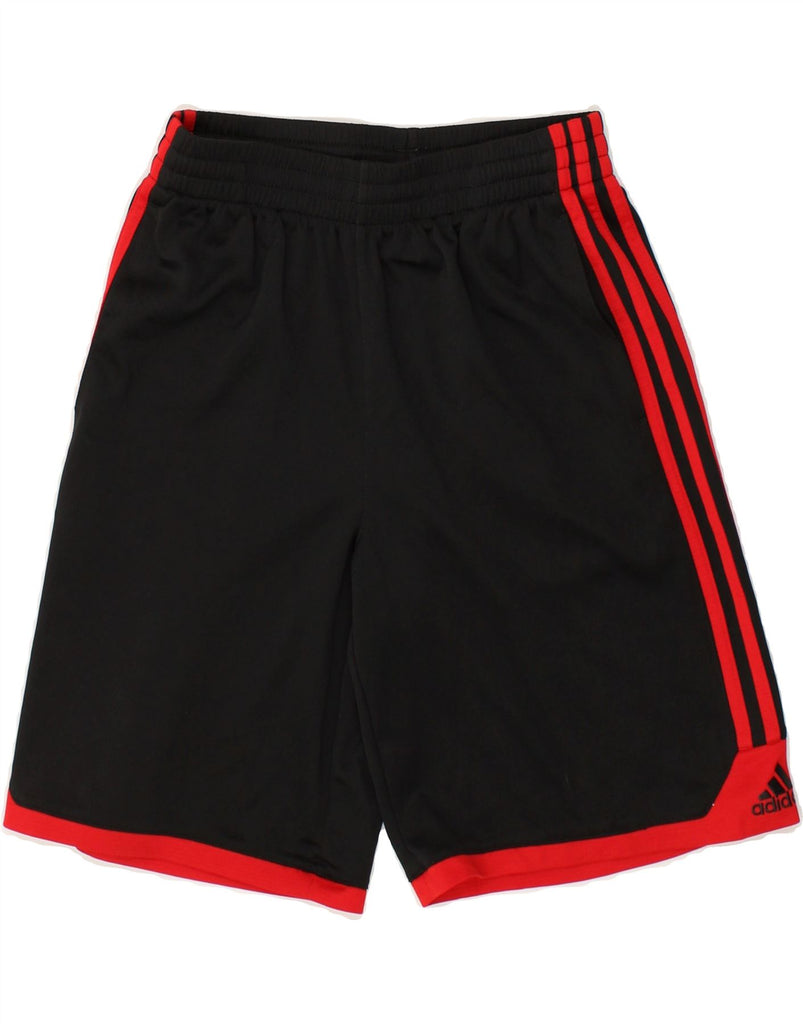 ADIDAS Boys Graphic Sport Shorts 10-11 Years Medium  Black Colourblock | Vintage Adidas | Thrift | Second-Hand Adidas | Used Clothing | Messina Hembry 