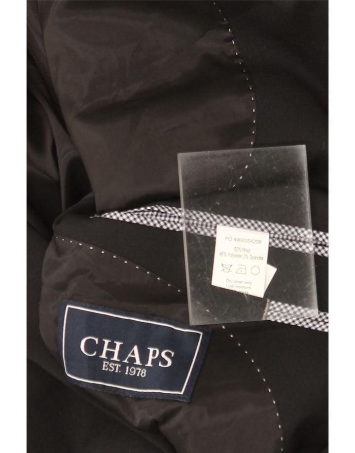 CHAPS Mens 2 Button Blazer Jacket UK 38 Medium Black Wool