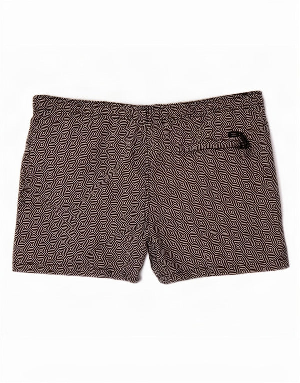 Superdry Mens Swimming Shorts XL Black Geometric Polyester