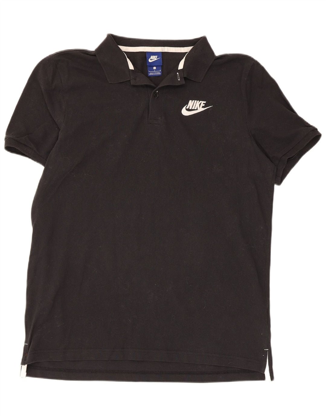 Nike Mens Polo Shirt Large Black Cotton