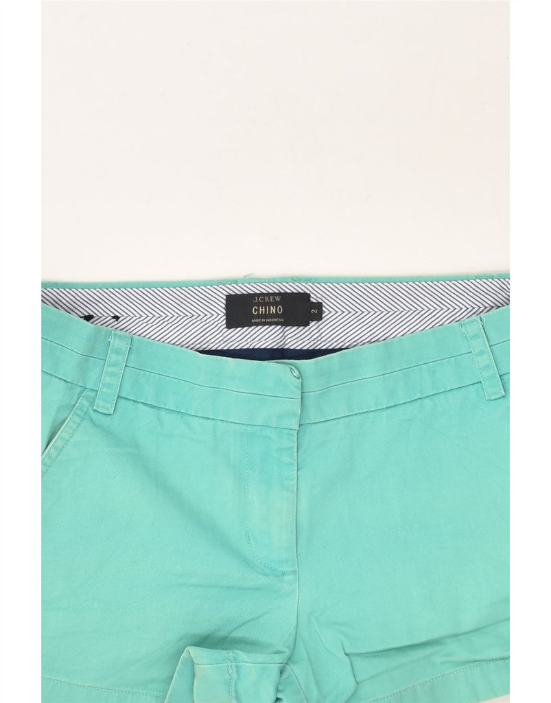 J. CREW Womens Chino Shorts US 2 XS W30 Turquoise Cotton | Vintage J. Crew | Thrift | Second-Hand J. Crew | Used Clothing | Messina Hembry 