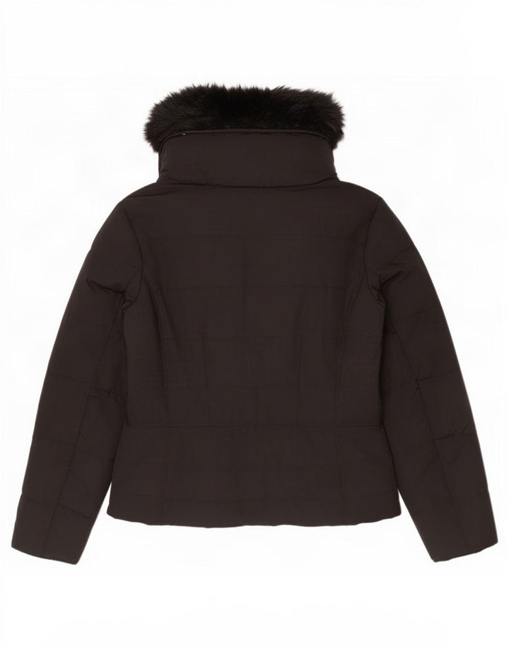 Zara Womens Padded Jacket UK 14 Medium Black Polyester