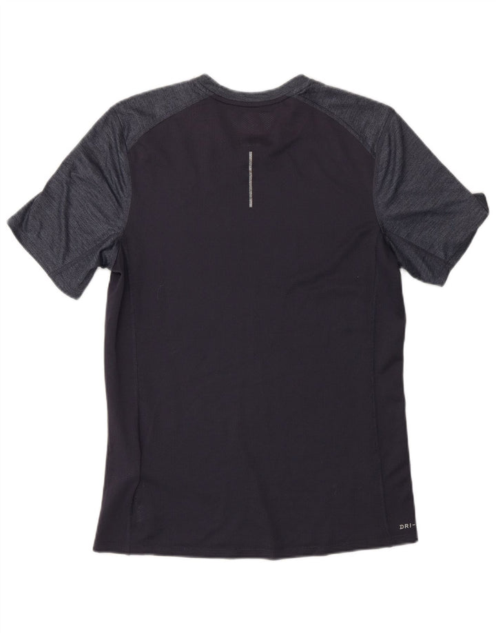 NIKE Mens Dri Fit T-Shirt Top Small Navy Blue Colourblock Polyester Vintage Nike and Second-Hand Nike from Messina Hembry 