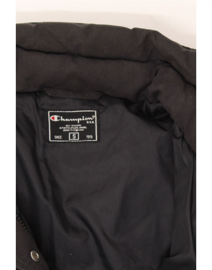 CHAMPION Womens Oversized Padded Coat UK 10 Small Black Polyester Vintage Champion and Second-Hand Champion from Messina Hembry 