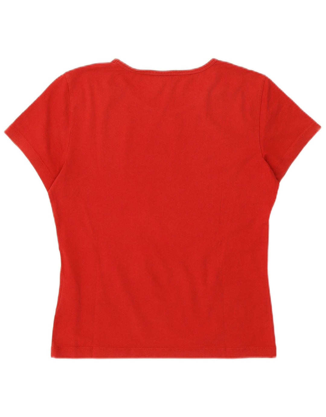 NORTH SAILS Womens Crop Graphic T-Shirt Top UK 12 Medium Red Cotton