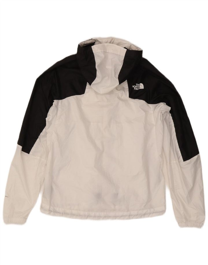 The North Face Mens Hooded Rain Jacket UK 36 Small White Colourblock