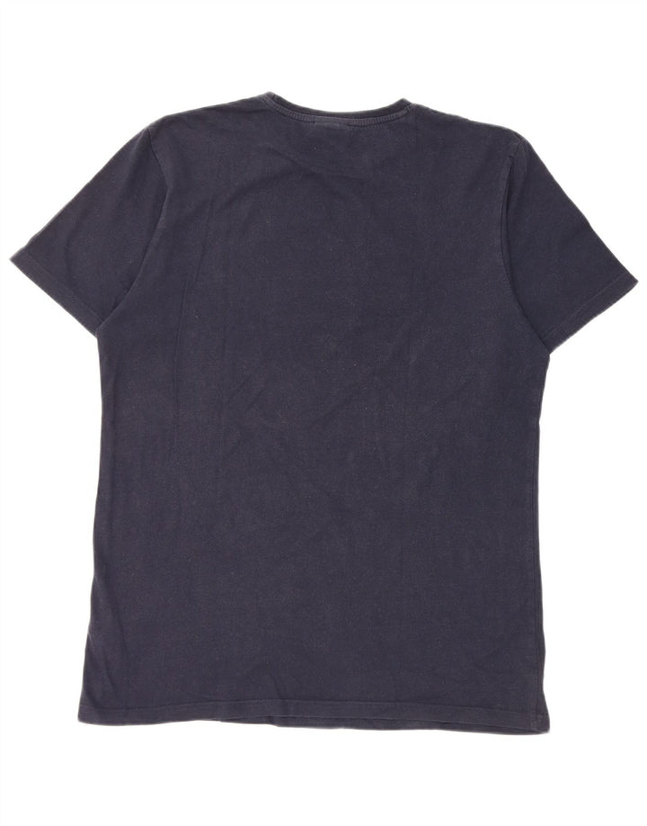 Ellesse Mens Italia Graphic T-Shirt Top Medium Navy Blue Cotton
