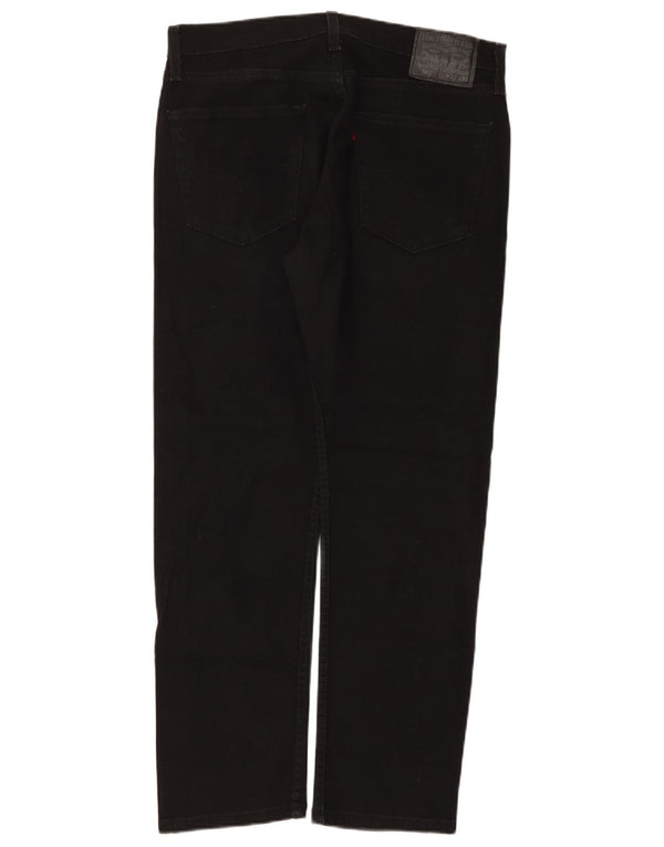 Levi's Mens 502 Tapered Jeans W32 L30 Black Cotton
