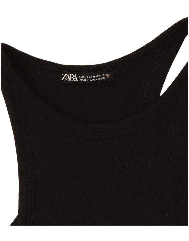 Zara Womens Sleeveless Bodycon Dress UK 12 Medium Black