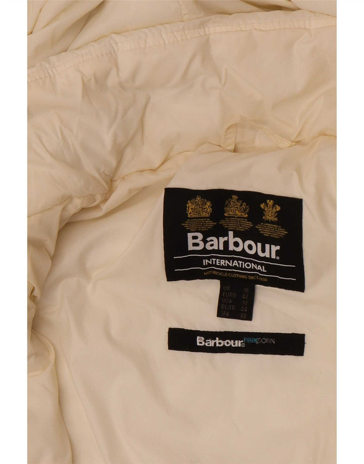 Barbour Womens Hooded Padded Jacket UK 16 Large White
