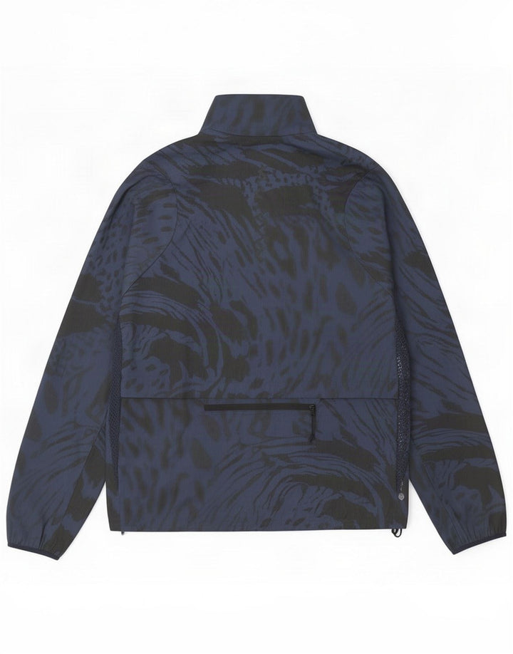 Adidas Womens Abstract Pattern Tracksuit Top Jacket UK 8/10 Small Navy Blue