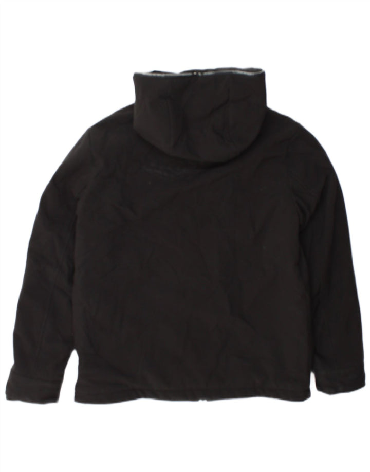 Calvin Klein Jeans Boys Hooded Padded Jacket 13-14 Years Black Polyester