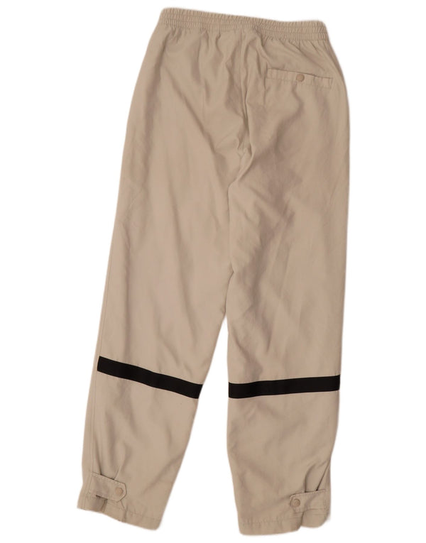 NIKE Mens Straight Windbreaker Trousers Small W29 L30 Beige Colourblock