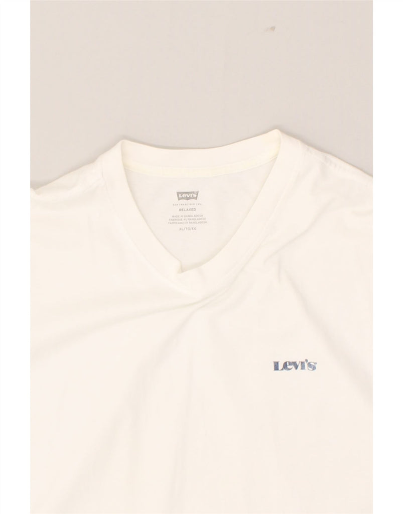 LEVI'S Mens Relaxed T-Shirt Top XL White Cotton | Vintage Levi's | Thrift | Second-Hand Levi's | Used Clothing | Messina Hembry 