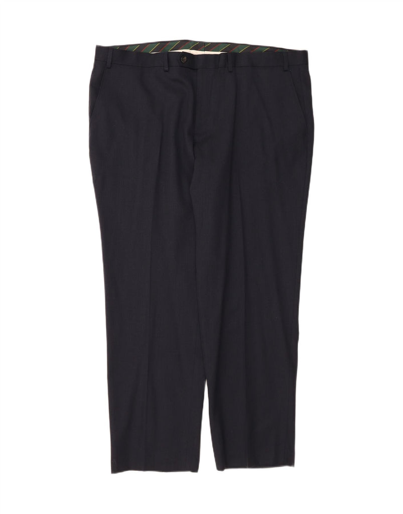 CHAPS Mens Straight Suit Trousers  W42 L30 Navy Blue Wool Vintage Chaps and Second-Hand Chaps from Messina Hembry 