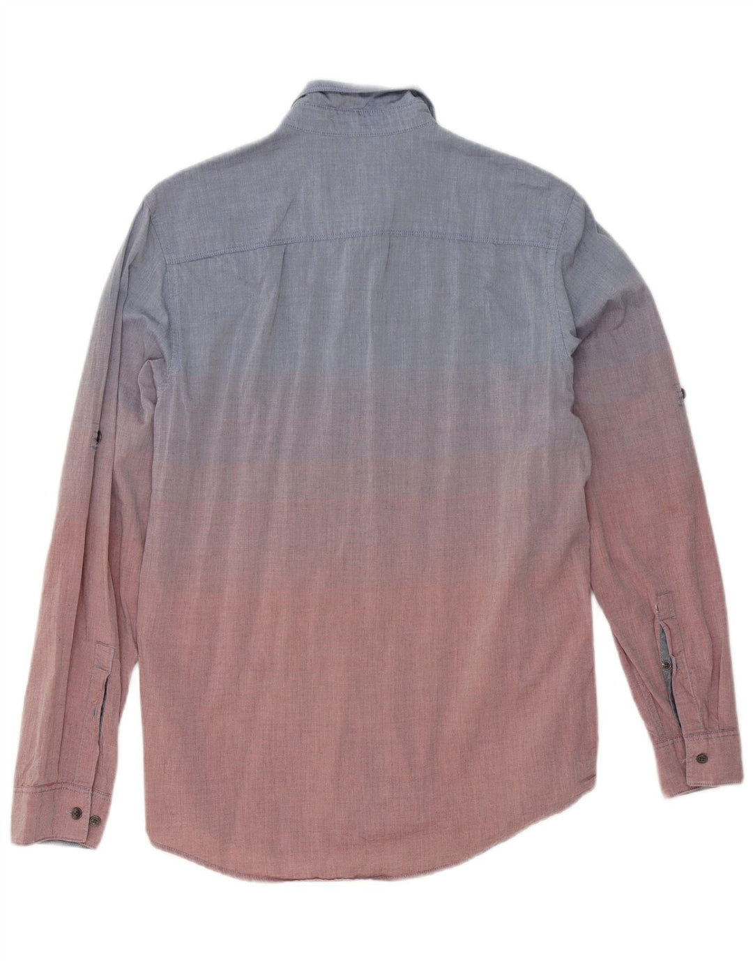 Calvin Klein Mens Classic Fit Shirt Small Blue Colourblock Cotton