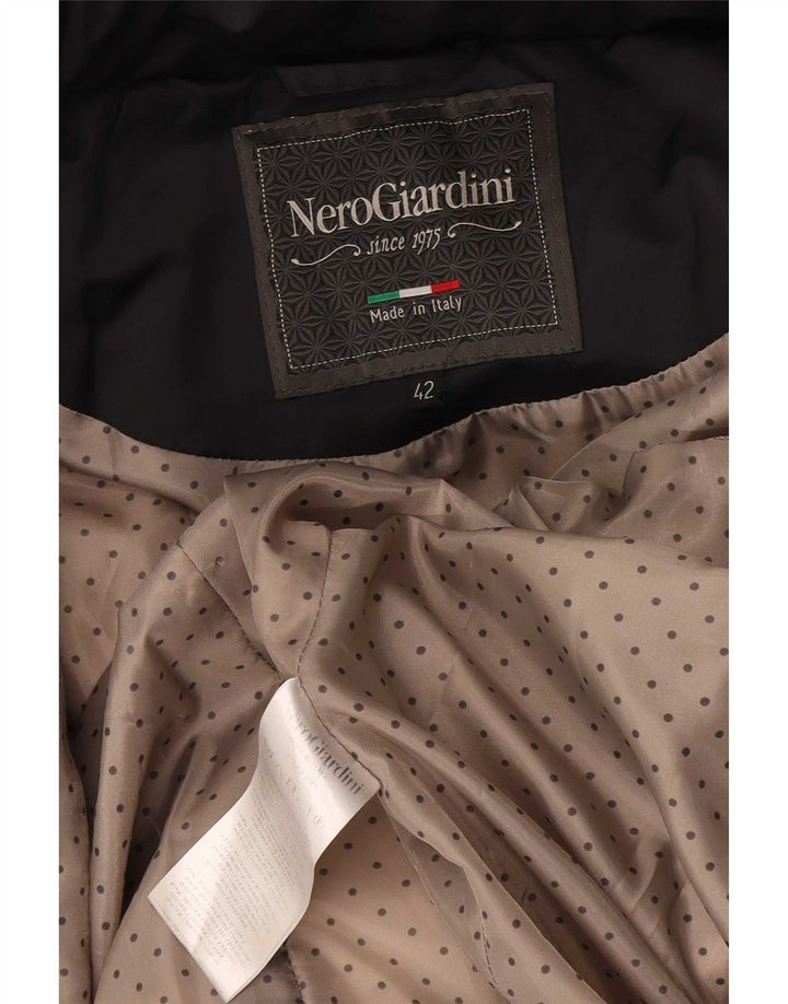 Nero Giardini Womens Hooded Padded Jacket IT 42 Medium Black Polyester