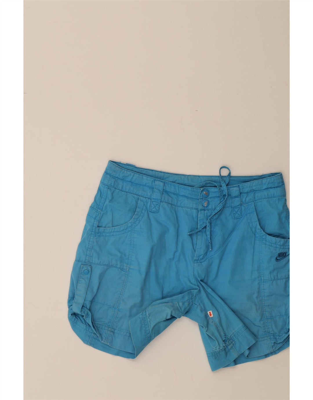 NIKE Womens Casual Shorts UK 8 Small W30   Blue Cotton Vintage Nike and Second-Hand Nike from Messina Hembry 