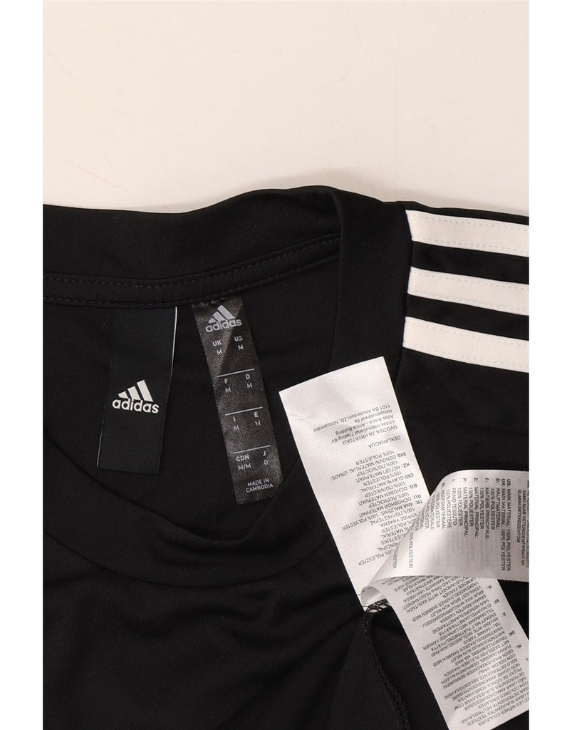 ADIDAS Mens Climalite T-Shirt Top Medium Black Polyester Vintage Adidas and Second-Hand Adidas from Messina Hembry 