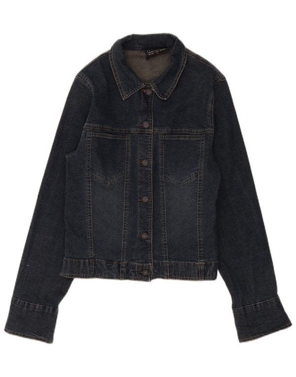SASHA Womens Denim Jacket UK 12 Medium Navy Blue