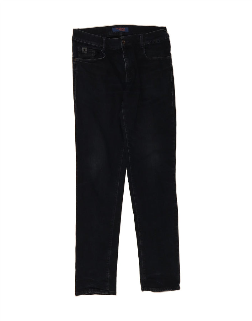 TRUSSARDI Mens Slim Jeans W32 L34 Navy Blue Vintage Trussardi and Second-Hand Trussardi from Messina Hembry 