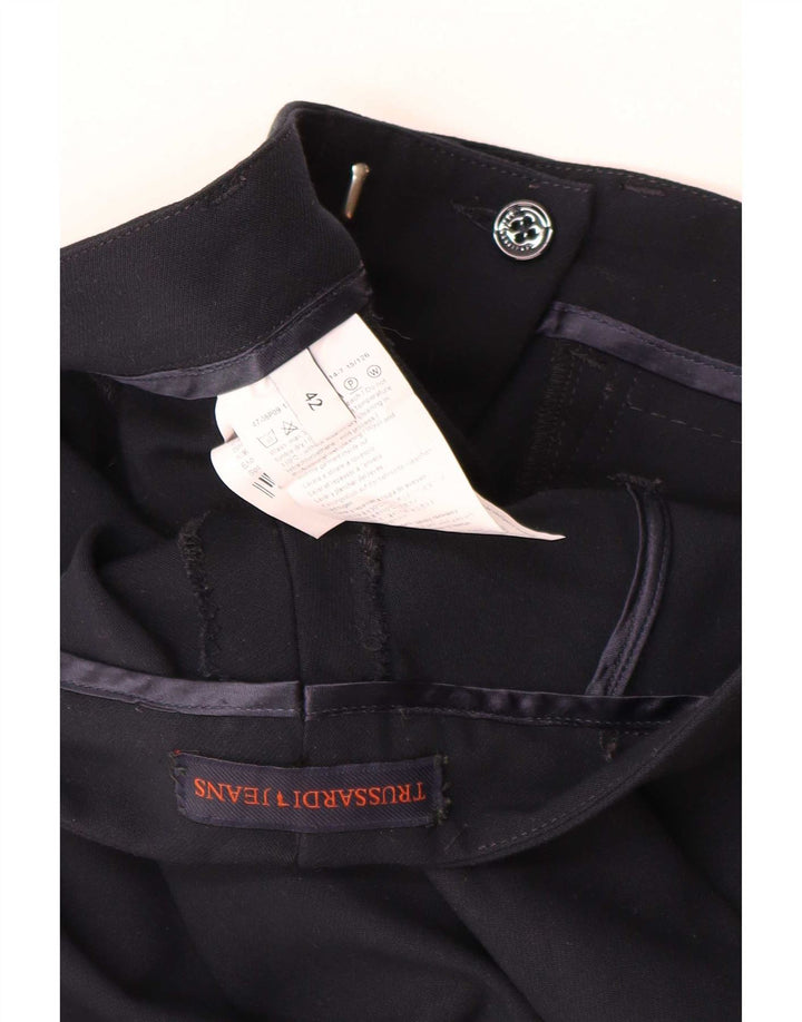 Trussardi Womens Slim Suit Trousers IT 42 Medium W30 L27 Navy Blue